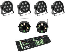 EUROLITE Set 4x LED SLS-7 HCL Floor + 2x LED FE-700 + DMX LED Color Chief Controller - dj-sound-light