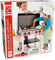 Hape Gratar de jucarie pentru copii, din lemn, cu accesorii, Hape (HapeE3127)