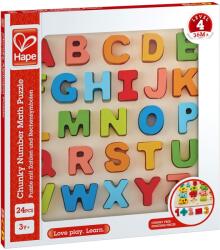 Hape Puzzle din lemn cu litere alfabet, 27 piese, Hape (HapeE1551)