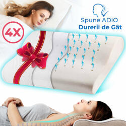 Suporto Set 4X perne ortopedice Suporto®️Nocturna, spuma cu memorie 55 x 35 x 11 cm cu perforatii