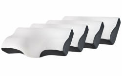 Suporto Set 4X perne cu suport pentru gat din spuma cu memorie Suporto®️ Aura, 60 x 34 x 11/7 cm cu perforatii
