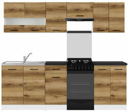 Black Red White Кухня Junona Line - 230 см - светъл дъб делано (K24-JUNONA_MODUL/230-BI/DDJ/LMC)