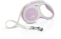 flexi Lesă tip bandă Flexi Comfort XS - 3 m Roz - design nou