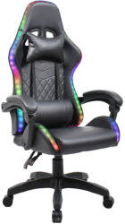 TEMPO KONDELA Irodai/gamer szék RGB LED háttérvilágítással, fekete, MAFIRO - smartbutor