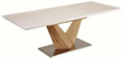 Wipmeble ALARAS asztal 160-220x90 SONOMA/fehér - smartbutor