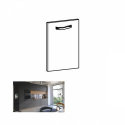TEMPO KONDELA Mosogatógép ajtaja, szürke matt, 59, 6x71, 3 cm, LANGEN - smartbutor