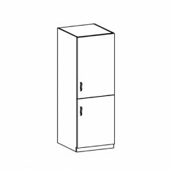 TEMPO KONDELA Hűtőgép szekrény, fehér/sosna andersen, jobbos, PROVANCE D60R - smartbutor