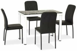 WIPMEB DAMAR étkezőasztal fekete/fehér - smartbutor