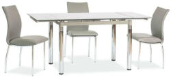 Wipmeble GD 018 bővíthető asztal /Szürke üveglappal - smartbutor
