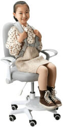 TEMPO KONDELA Növekvő szék alappal és pántokkal, szürke/fehér, ANAIS - smartbutor