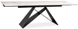 Wipmeble WESTIN III asztal 160-240 CERAMIC fehér/fekete MATT - smartbutor