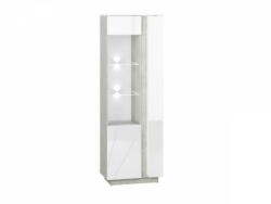 Wipmeble Lumens 03 vitrin bal beton/fehér fényes - smartbutor