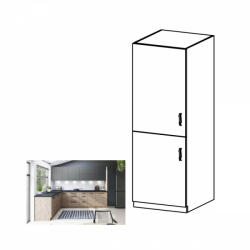 TEMPO KONDELA Magas hűtő beépítő szekrény, artisan tölgy, univerzális, LANGEN D60ZL - smartbutor
