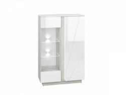 Wipmeble Lumens 04 vitrin beton/fehér fényes - smartbutor