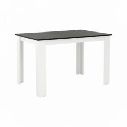 TEMPO KONDELA Étkezőasztal, fehér/fekete, 120x80 cm, KRAZ - smartbutor