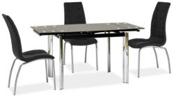 Wipmeble GD 019 asztal 70x100 fekete - smartbutor