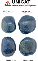Palm Stone Agata Colorata Albastru Naturala - 58-62 x 35-54 x 19-26 mm - (XXL) - 1 Buc