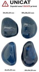 Palm Stone Agata Colorata Albastru Naturala - 54-65 x 34-45 x 22-30 mm - (XXL) - 1 Buc