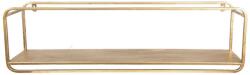 Clayre & Eef Etajera suspendabila cu polita lemn si cadru fier auriu 70 cm x 13 cm x 20 h (5Y0624)