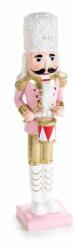 Decorer Figurina Spargatorul de Nuci cu toba din polirasina roz 9x9x38 cm (A55.33.83A) - decorer