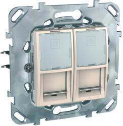 Schneider Electric Schneider MGU50.2020. 25Z UNICA 2xRJ45 Cat5e UTP aljzat, krém (MGU50.2020.25Z)