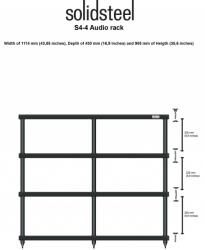 Solidsteel Rack Audio-Video Solidsteel S4-4 Negru
