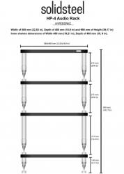 Solidsteel Rack Audio-Video Solidsteel HP-4 Travertin Natural