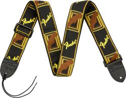 Fender Monogrammed Strap BK/YW/BR