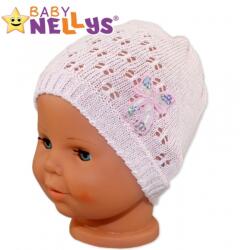 Baby Nellys ® pălărie croșetată - cu paiete - roz deschis