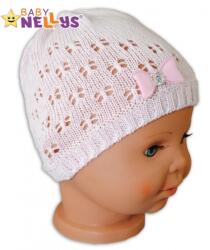 Baby Nellys ® pălărie cu fundiță croșetată - cu paiete