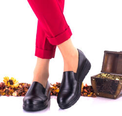 Oferta marimea 36 - Pantofi dama negri, casual din piele naturala LNA270NP