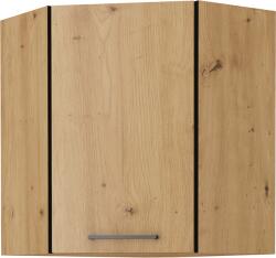 TEMPO KONDELA Dulap superior, negru mat / stejar artizan, MONRO 60/60 GN-72 1F