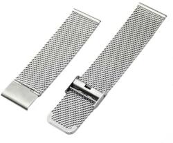 NO. 1 22mm Ezüst Rozsdamentes acél Okosóra szíj Fém csattal Cserélhető Univerzális (Finom-Szövésű)