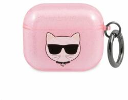 Karl Lagerfeld Apple Airpods 3 KARL LAGERFELD (KLA3UCHGP) glitter TPU tartó - rózsaszín