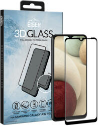 Eiger Folie Sticla 3D Edge to Edge Samsung Galaxy A12 / A32 5G Clear Black (0.33mm, 9H, perfect fit, curved, oleophobic) (EGSP00720) - vexio