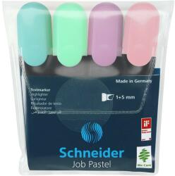 Schneider Textmarker SCHNEIDER Job Pastel, varf lat, 4 culori/set -(turcoaz, menta, lavanda, roz) (S-115098)