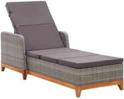 vidaXL Napozóágy - Szürke Polyrattan - 200cm (46013)