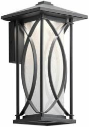 Kichler Aplica exterior Ashbern S Art Deco, finisaj negru, H: 38 cm, 1 x E27, IP44, QN-ASHBERN-S (QN-ASHBERN-S)