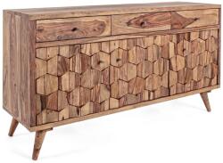Bizzotto Comoda 3 sertare si 3 usi din lemn maro Kant 132 cm x 40 cm x 77 h (0746518) Comoda