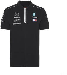 Mercedes Tricou de Barbat cu Guler, Mercedes Team, Negru, 2018