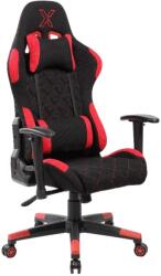 Antares Dakar gamer szék szövet borítás műanyag design lábkereszt design görgők fekete-piros (ANKHSZ169)
