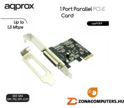  APPROX APPPCIE1P LPT párhuzamos PCI-E kártya +Lowprofile hátlap