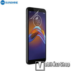 SUNSHINE Hydrogel TPU képernyővédő fólia - Ultra Clear, ÖNREGENERÁLÓ! - 1db, TOKBARÁT - MOTOROLA Moto E6 Play