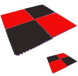  Puzzle Tatami Torna Szönyeg Elem 100 X 100 X 3 Cm Védőszegéllyel Piros/Fekete (ST3138PF) - topjatekbolt