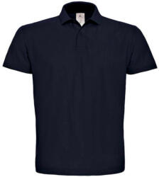 B and C Férfi galléros póló rövid ujjú B&C Piqué Polo Shirt - PUI10 - 4XL, Sötétkék (navy)