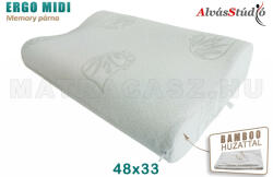 AlvásStúdió Ergo Midi memory párna 46x33x11 Bamboo huzattal