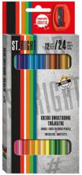 UNIPAP St. Right Kétvégű színes ceruza 12db-os szett hegyezővel (633348) - innotechshop