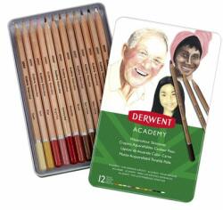 Derwent Creioane acuarela Derwent Academy tonurile pielii 12 buc/set calitate superioara (DW2300386)