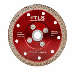 TLS K-PRO M14 ultravékony gyémánt vágókorong d115xM14x1, 4x10 mm
