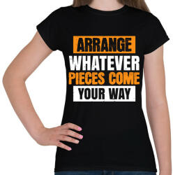 printfashion Arrange whatever - Női póló - Fekete (5327213)